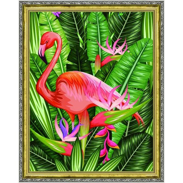 

diamond painting huacan 5d embroidery flamingo full square/round mosaic animal home decoration