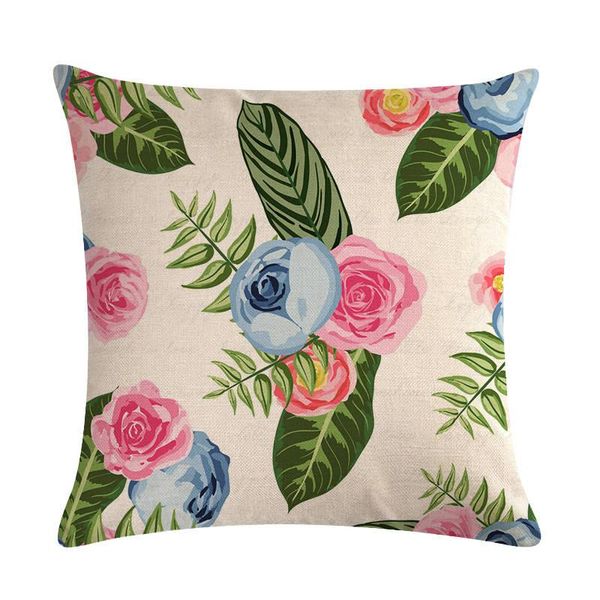 

flower pattern decorative art cushion cover pillow pillowcase linen 45*45 throw pillows home decor pillowcover cushion/decorative