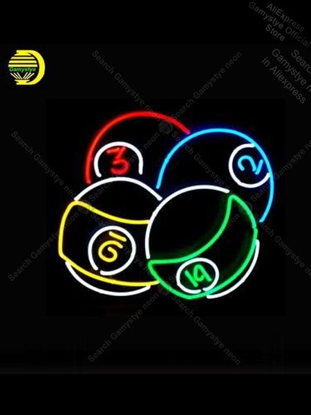 

other lighting bulbs & tubes neon sign ball billiards signs for game room restaurant glass enseign lumineuse bar football jersey sports beer