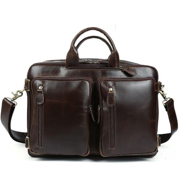 

men briefcase bags real leather 2021 fashion business casual large capacity black briefcases bag