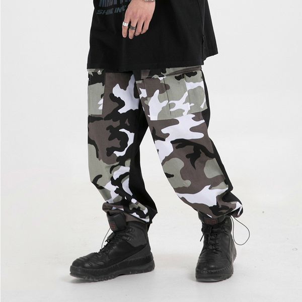 

men's camo harem pants me-351 p5cc, Black