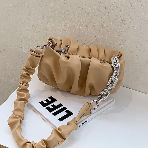 

evening bags summer fold clouds women 2021 fashion one-shoulder square bag