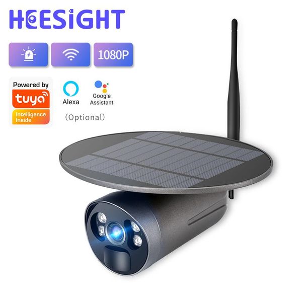 

solar ip wifi camera outdoor wireless 1080p fhd activity alerts human detection cctv color vision tuya smart video surveillance cameras