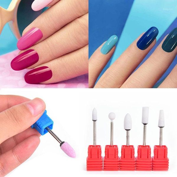 

set 5pcs quartz nail drill kits head electric art manicure machine accessories for grinding polish burr c1