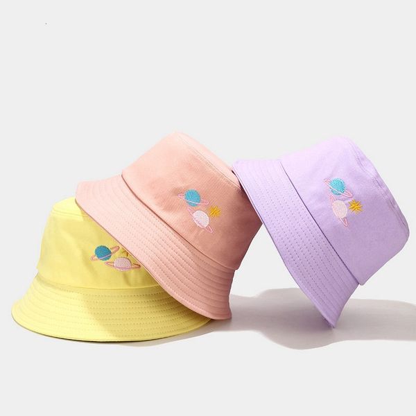 

spring new fisherman's hat men's fashion men's and women's creative asteroid embroidery basin hat outdoor versatile fold
