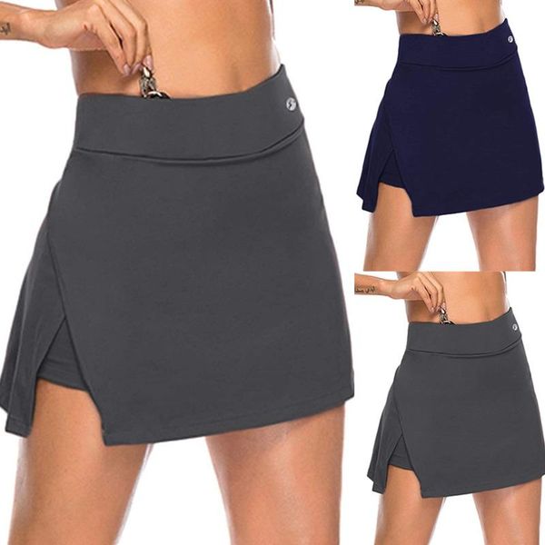 

women's shorts women sports yoga breathable 2021 tennis skirt fitness casual sweat absorb anti exposure gym fake two-piece female, White;black