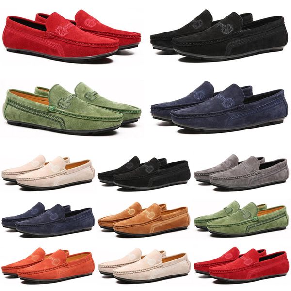 

designer men casual shoes black red loafers outdoor flat slip on fashion mens trainers sneakers size 40-47 color42