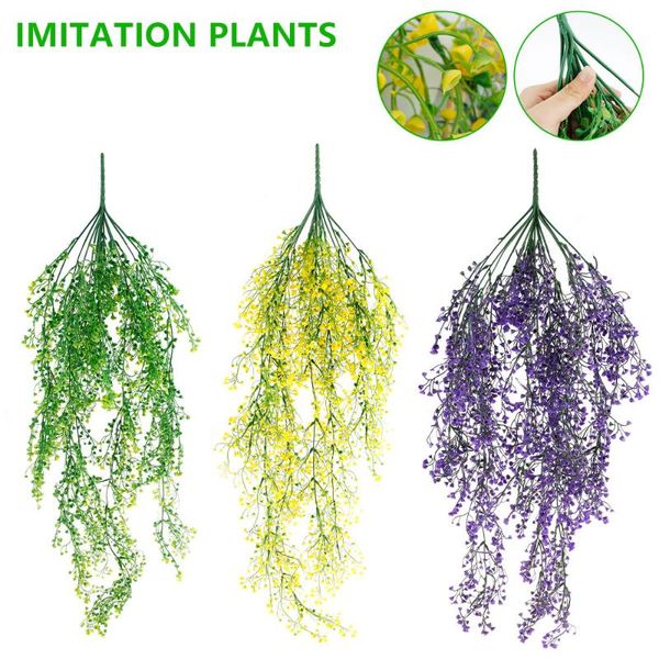 

1pcs 110cm artificial flowers silk wisteria vine garland arch wedding decoration home garden hanging plant wall decor decorative & wreaths