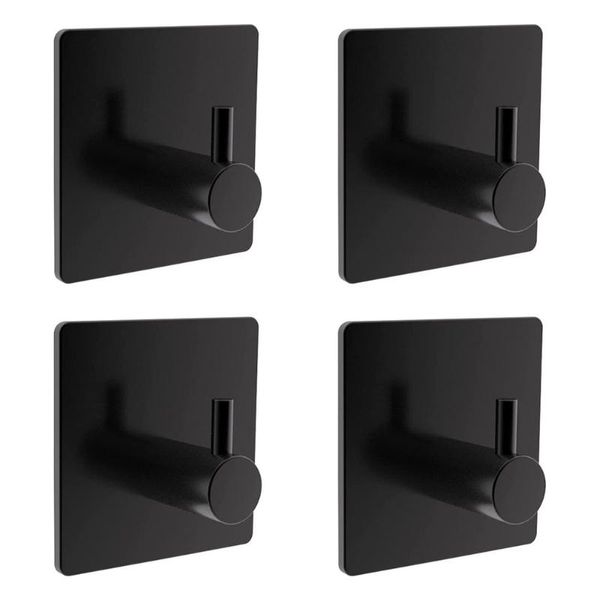 

hooks & rails 4pcs bathroom adhesive heavy duty wall for hanging coat hat towel door cabinet bedroom