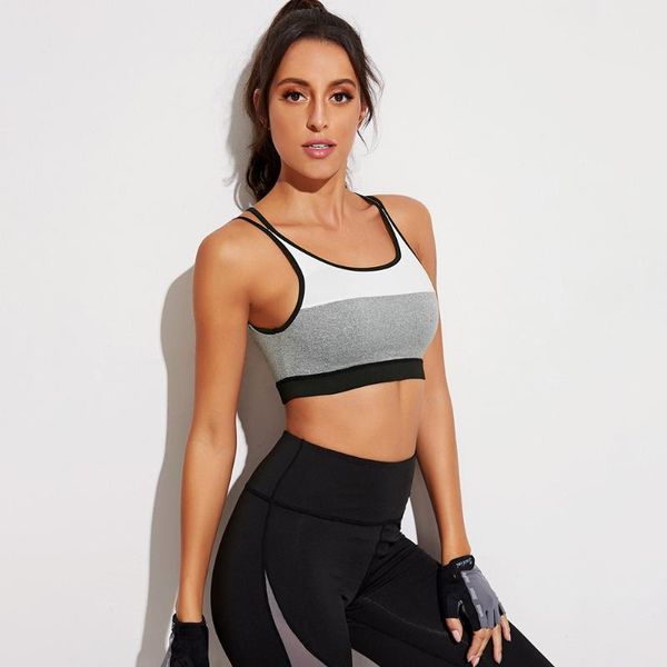 

workout sports bras for women - running fitness exercise yoga bra, athletic activewear gym clothing, White;black