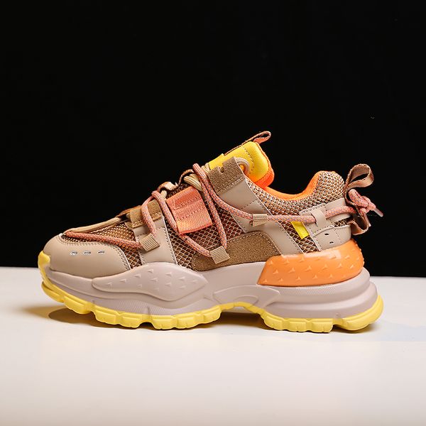 

women shoes new 2021 lace-up chunky sneakers for women vulcanize shoes casual fashion dad shoes platform sneaker