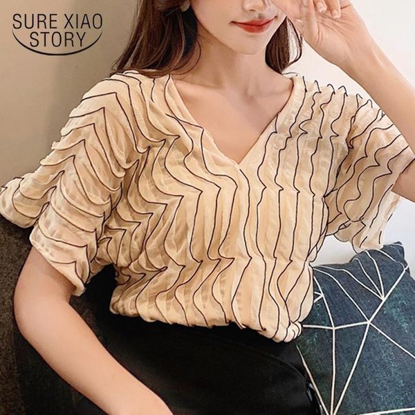 

women's blouses & shirts plus size women blusas mujer de moda 2021 slash neck chiffon blouse womens and clothing 3686 50, White