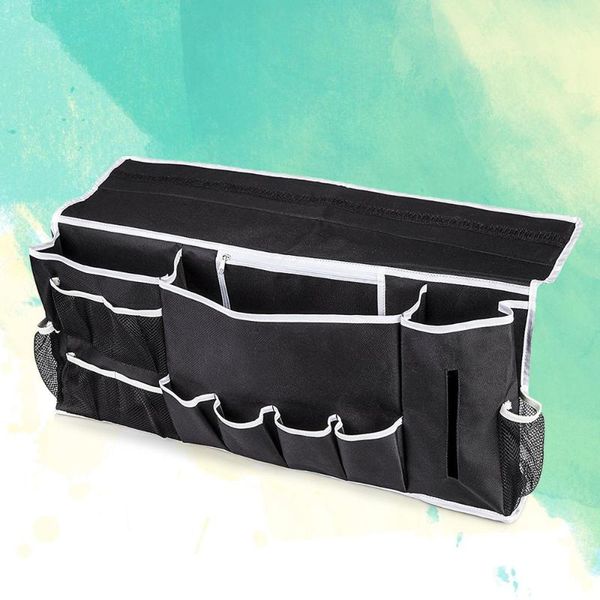 

bedside caddy hanging storage organizer with lapspace 12 pockets perfect for college dorm room and bunk bed large size holds bags