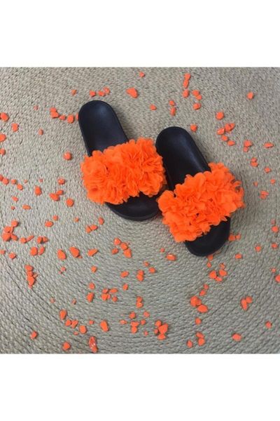 

slippers women's orange, Black