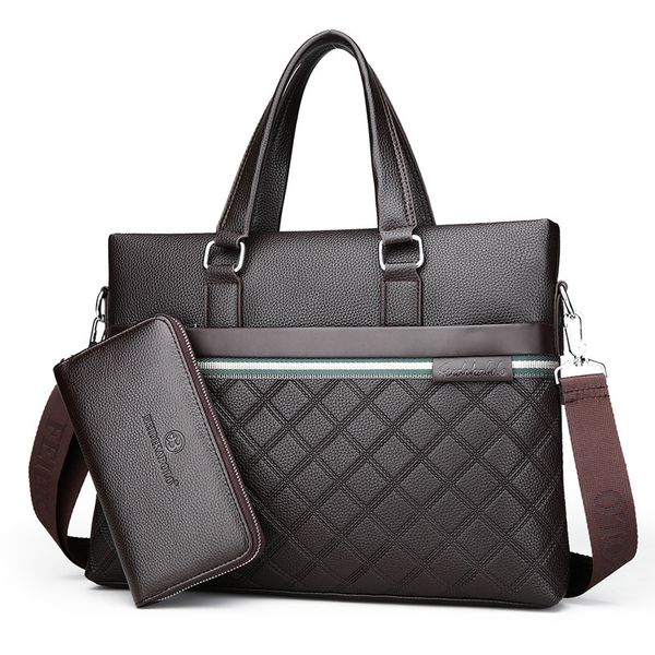 

handbag portfolio briefcases 2021 men's bag portable horizontal business briefcase single shoulder messenger