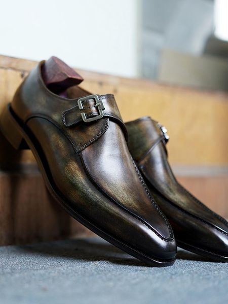 

dress shoes cie mens real full grain calf leather fashion blake formal italian design suit for men ms52, Black
