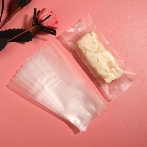 

gift wrap 100pcs/lot soft nougat wrapping handmade frosted no pattern simple style candy homemade wedding party diy sugar bonbon bags