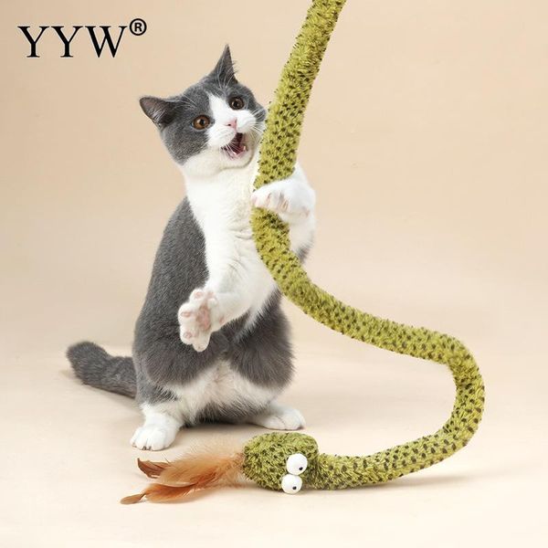 

snake-shaped funny cat stick toy kitty creative products interactive anti-boring feather long pole toys