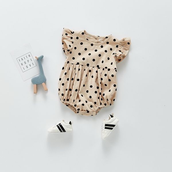 

rompers summer baby girl bodysuit polka dot sleeveless jumpsuit born cute style kids clothes e07 tqg0, Blue