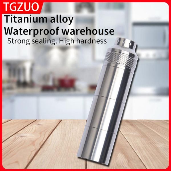 

portable multifunctional multi-layer sealed bottle outdoor travel gadget in aluminum alloy waterproof warehouse professional hand t tool set