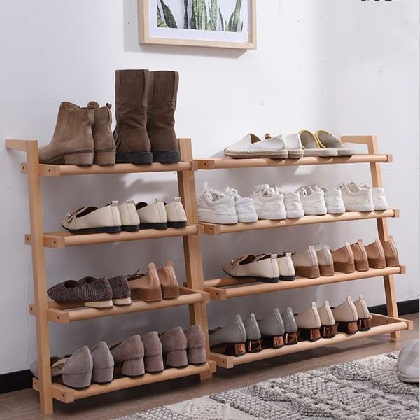 

hooks & rails simple shoe rack multi-layer household space saving japanese style inclined shoes against the side of wall