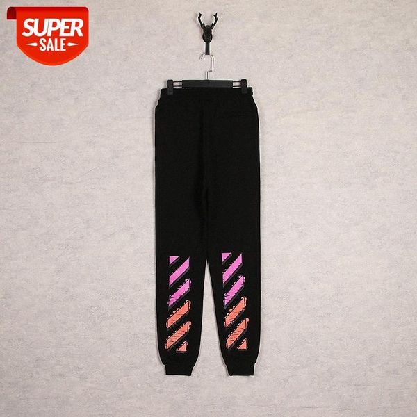 

correct ow color gradient arrow men's and women's terry trousers waist pants #bs3m, Black