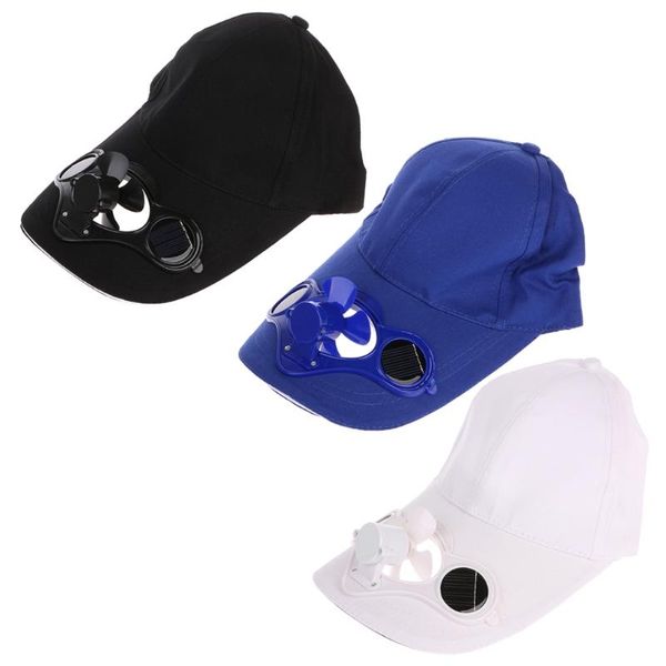 

summer sport outdoor hat cap with solar sun power cool fan bicycling climbing electric fans
