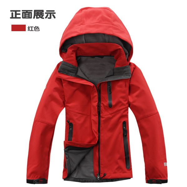

winter womens denali apex bionic jackets outdoor casual softshell warm waterproof windproof breathable ski face coat men, Black;brown