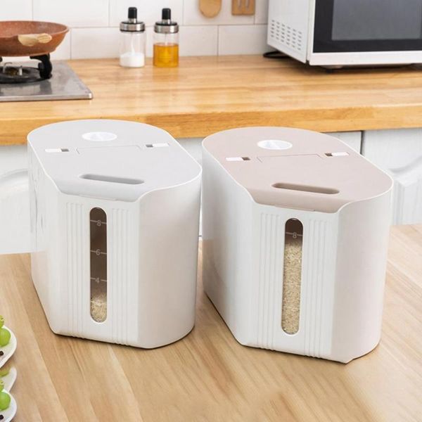 

storage bottles & jars kitchen metering rice box moisture-proof home food flour barrel bucket