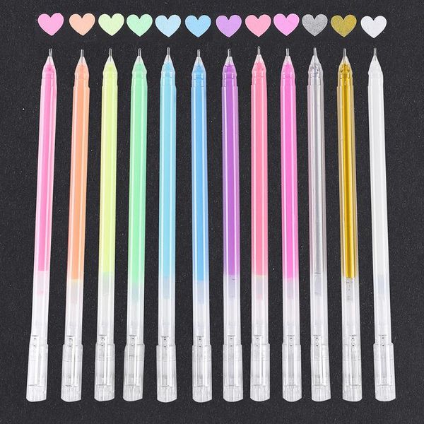 

colors highlighter pen set cute pastel color gel painting writing tool for girl kids gifts diy school art stationery pens