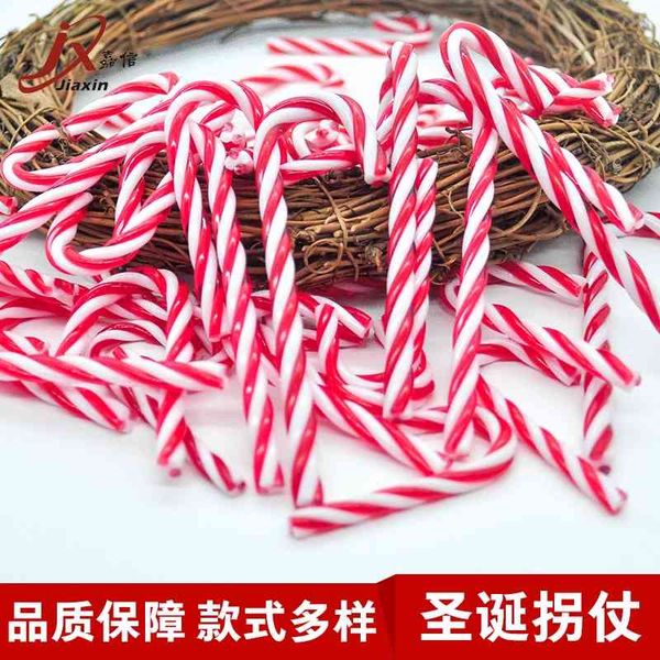 

decorations color injection molding christmas tree decoration pendant colorful candy crutch 6-12