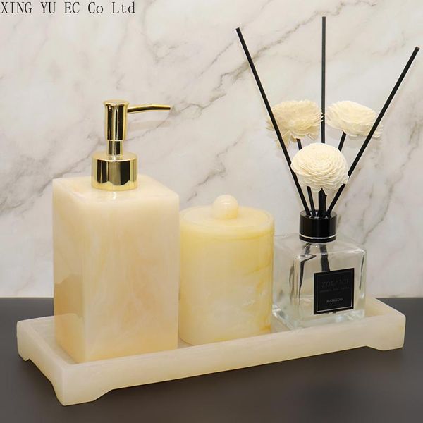 

bath accessory set bathroom supplies white resin lotion bottle storage box crafts tray creative decoration