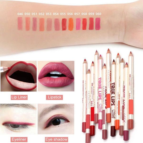 

menow 6pcs/set waterproof lip liner long lasting matte pen pencil non-stick cup lipstick cosmetic makeup tool1