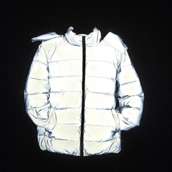 

men's jackets coats winter thickened warm reflective fashion luminous bread and women's large size cotton padded clothing zt2t, Black;brown