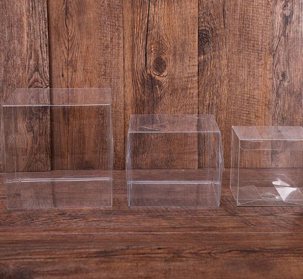 2021 8 площадь квадратных пластиковых пластиковых прозрачных коробок PVC прозрачная водонепроницаемая подарочная коробка PVC Counts Country Case Упаковочная коробка для ювелирных изделий / конфеты / игрушки