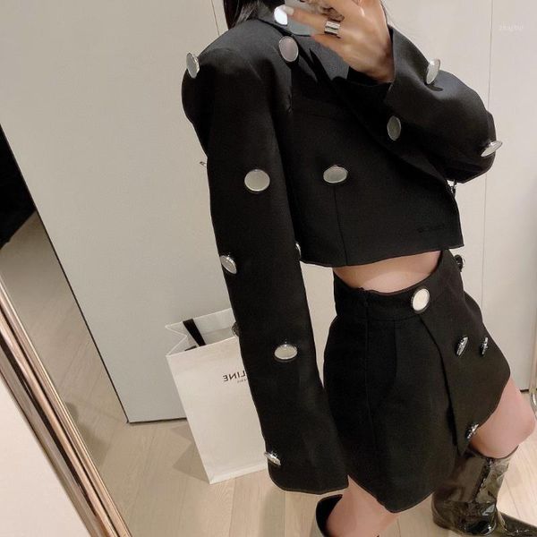 

spring luxury women short blazer jacket with fashion mini skirt ladies casual suits ddxgz2 3.24 two piece dress, White