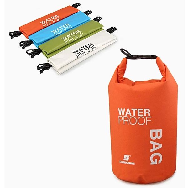 

waterproof box camping hiking pvc waterbag bag outdoor traveling ultralight rafting dry bags 2/5/10l swimming caps