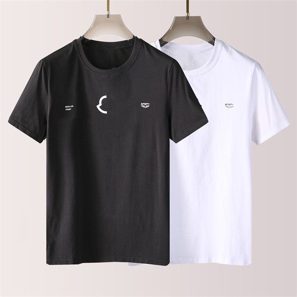 

2021ss spring and summer new high grade cotton printing short sleeve round neck panel t-shirt size: m--xl-xxl-xxxl color: black white women, White;black