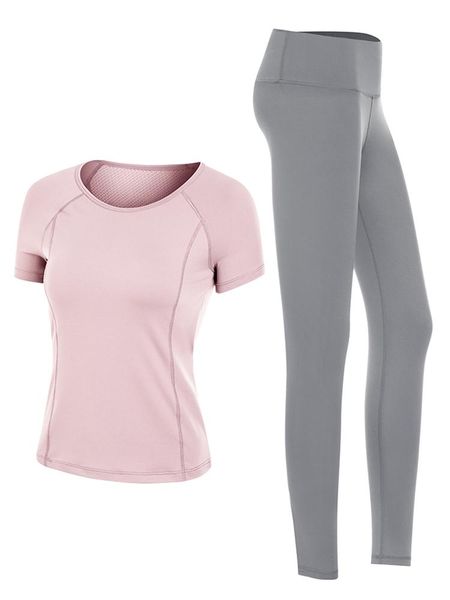 

yoga outfits 2-piece women's fitness suit wear sportswear sports and tights set, White;red