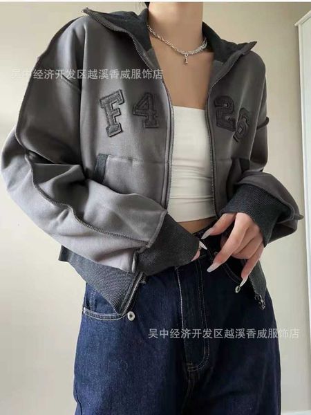 

2021ss autumn trend ins f426 short tweed paste cloth plush et, Black