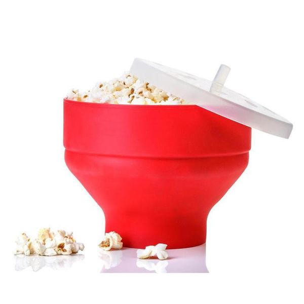 

bowls silicone popcorn maker microwave bucket foldable poppers bowl diy with lid