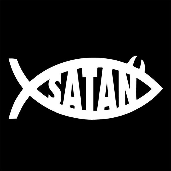 

11.9cm*5cm satan fish animal vinyl car styling stickers decals fashion decor
