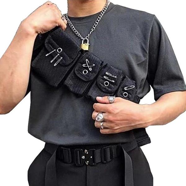 

waist bags bag five trend small chest hip-hop streetwear pack for men female chain nylon belt pocket g126
