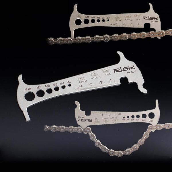 

tools 3-in-1 bike bicycle chain checker wear indicator hook bolt measurement
