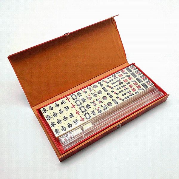 

long box travel mahjong mini portable with 4 tiles party favor