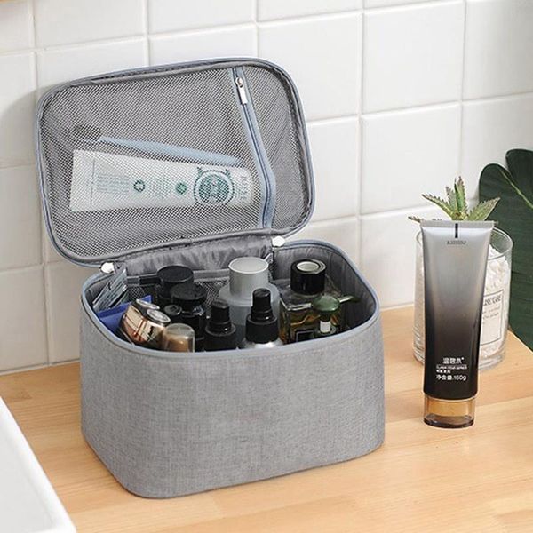 

portable men's cosmetic bag storage waterproof case travel outdoor simple boy girl bags boxes & bins