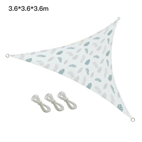 

shade sail balcony awning uv block outdoor garden triangle printing with 2m*3 rope waterproof easy install oxford cloth