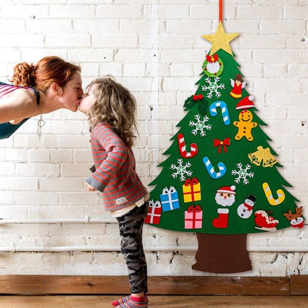 

christmas decorations diy felt tree hanging ornaments decor crafts ornament