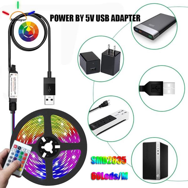 

ambient light strips smd2835 rgb led living room decoration usb 5v ribbon lamp decor lightpack tv backlight