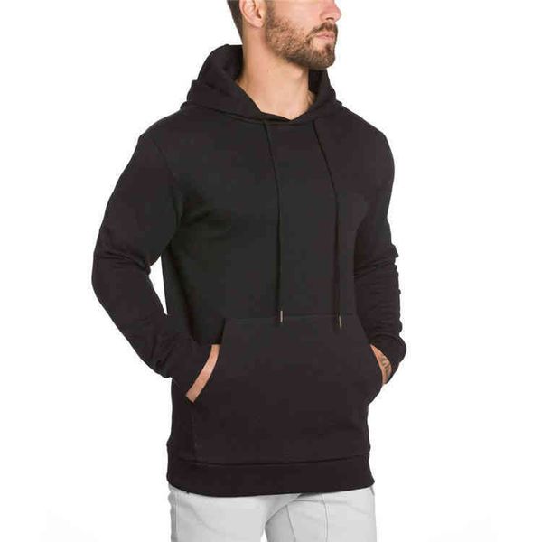 

mens fitness plain black hoodie qym with pockets custom printing pullover crop